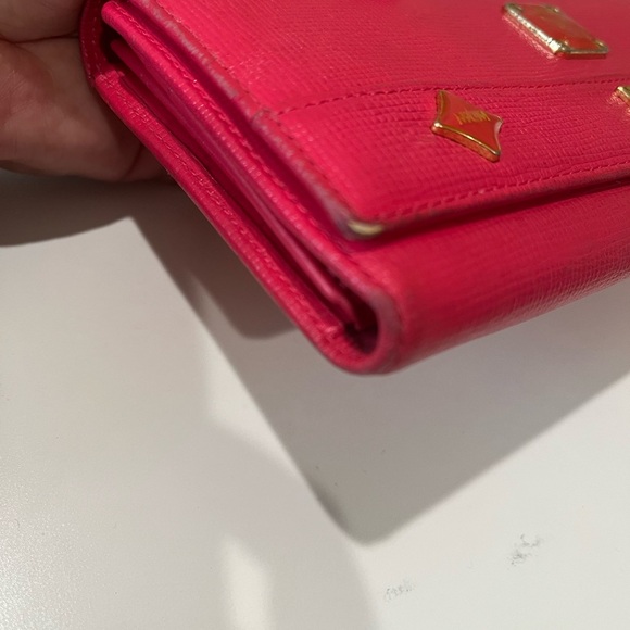 MCM DARK PINK LONG TRIFOLD WALLET - Picture 8 of 16